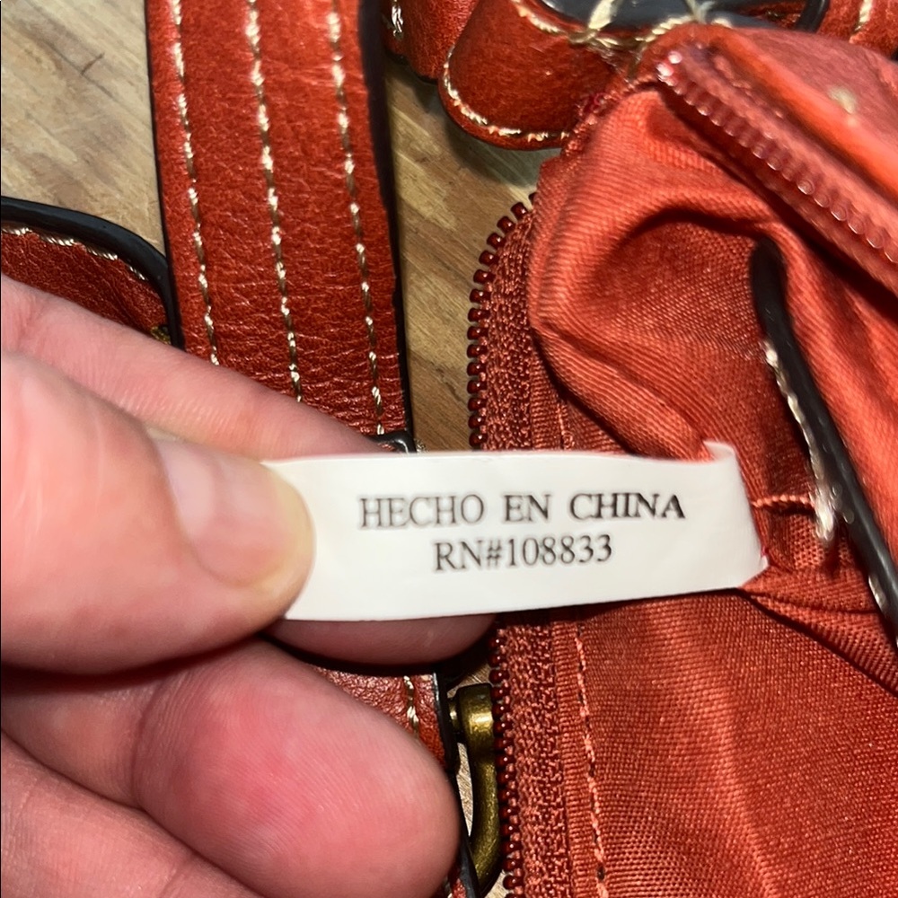 Chaps Coral Red Crossbody Bag - Picture 9 of 9